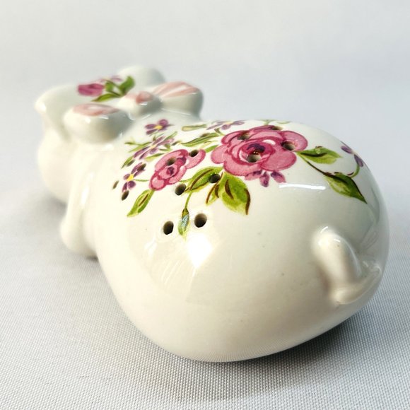 Avon Vintage Potpourri Ceramic Pig Floral Hand Painted Sachet Holder Brazil 1978 - Picture 6 of 8